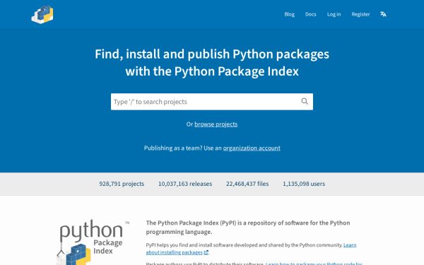 PyPI 站点预览