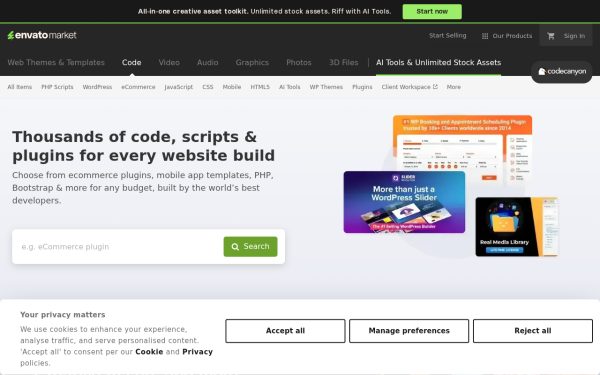 CodeCanyon 站点预览