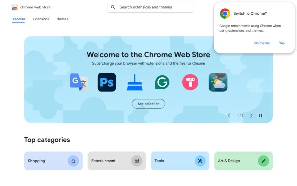 Chrome 应用商店 站点预览