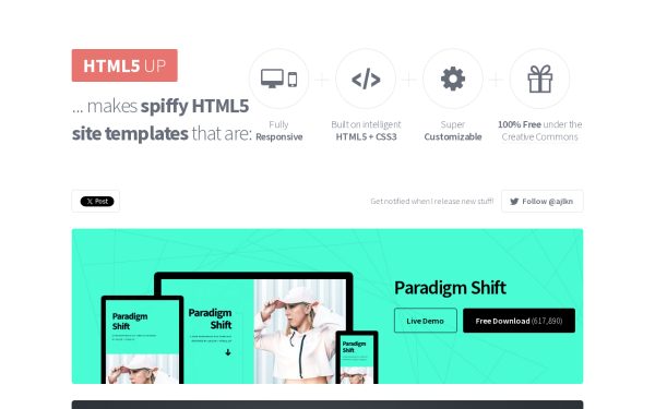 HTML5 UP 站点预览